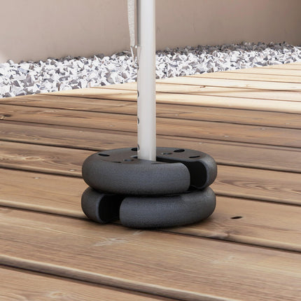 Gazebo Weight Set of 4 for Tent Canopy 8.8KG Cement Filled Bases - Black