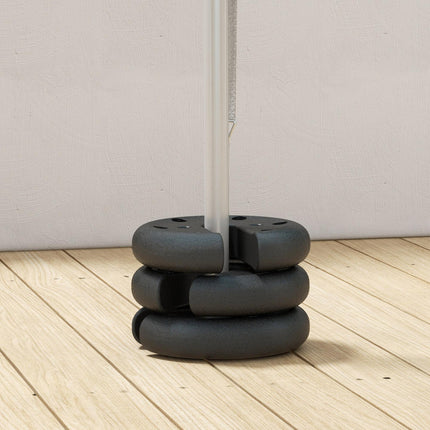 Gazebo Weight Set of 4 for Tent Canopy 8.8KG Cement Filled Bases - Black