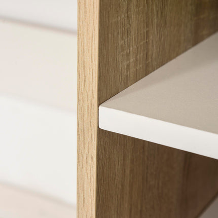 Computer Desk, Writing Desk with 3-Tier Storage Shelf, Work Table for Home Offic