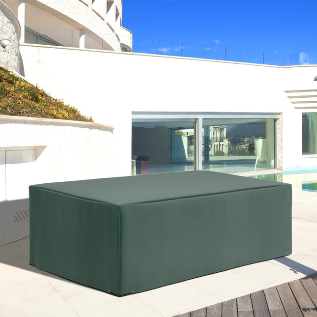 Oxford Waterproof UV Resistant Patio Set Cover 255L x 142W x 86Hcm - Green