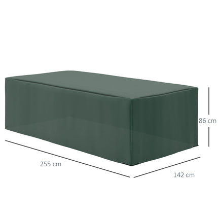 Oxford Waterproof UV Resistant Patio Set Cover 255L x 142W x 86Hcm - Green