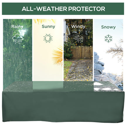 Oxford Waterproof UV Resistant Patio Set Cover 255L x 142W x 86Hcm - Green