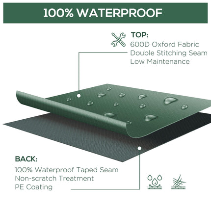 Oxford Waterproof UV Resistant Patio Set Cover 255L x 142W x 86Hcm - Green