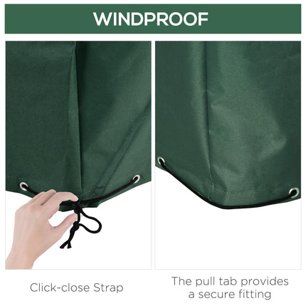 Oxford Waterproof UV Resistant Patio Set Cover 255L x 142W x 86Hcm - Green