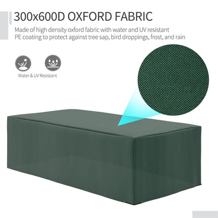 Oxford Waterproof UV Resistant Patio Set Cover 255L x 142W x 86Hcm - Green
