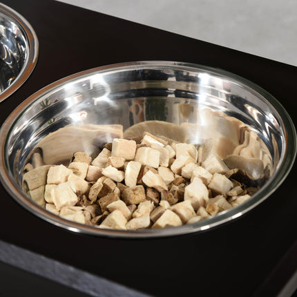 Stainless Steel Elevated Pet Feeder 58.4L x 30.5W x 25.4H cm - Brown