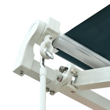 Adjustable Manual Retractable Patio Awning Canopy 2.95m x 2.5m - Dark Green