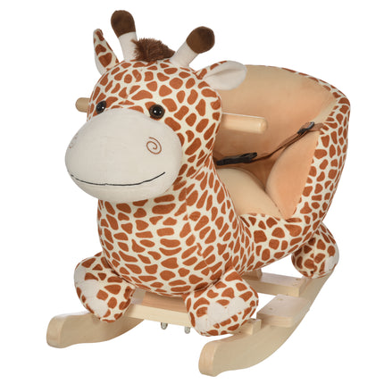 Kids Giraffe Rocking Horse Toy with Sound and Safety Belt for Toddlers - Giraffe