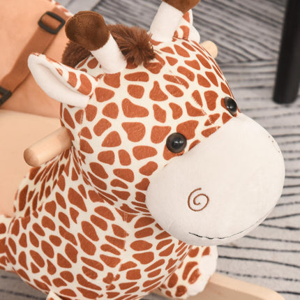 Kids Giraffe Rocking Horse Toy with Sound and Safety Belt for Toddlers - Giraffe