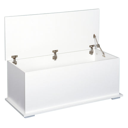 Wooden Storage Chest Toy Box Clothes Bench Seat Ottoman with Lid - White