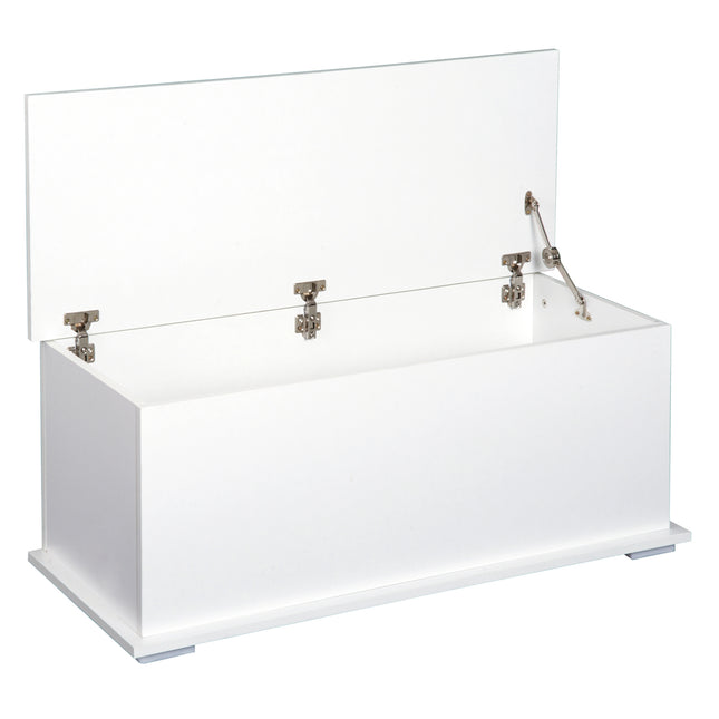 Wooden Storage Chest Toy Box Clothes Bench Seat Ottoman with Lid - White