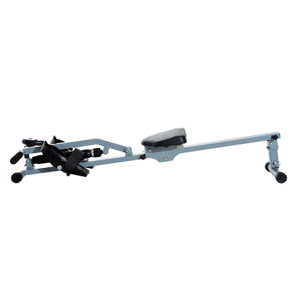 Adjustable Resistance Rowing Machine with LCD Monitor - Black