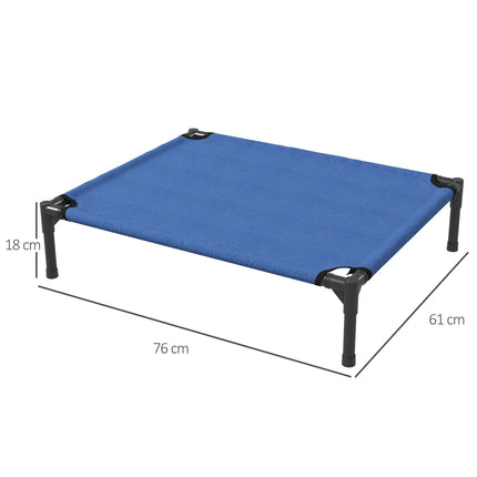 Elevated Portable Large Dog Bed for Camping and Outdoor Use - Blue