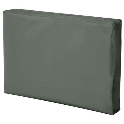 Set of 7 Rattan Patio Cushion Covers with Zips - Grey Polyester