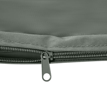 Set of 7 Rattan Patio Cushion Covers with Zips - Grey Polyester