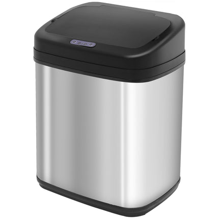 20L Luxury Automatic Sensor Kitchen Dustbin with Removable Bucket - Silver Black