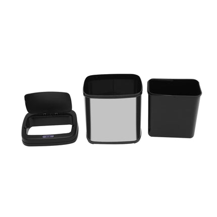 20L Luxury Automatic Sensor Kitchen Dustbin with Removable Bucket - Silver Black
