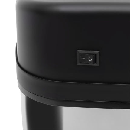 20L Luxury Automatic Sensor Kitchen Dustbin with Removable Bucket - Silver Black