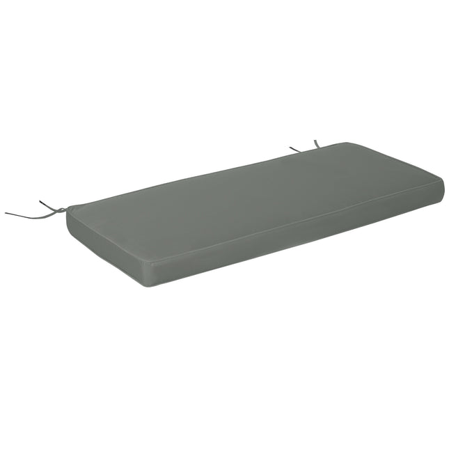 2 Seater Garden Bench Cushion with Thick Sponge Filling - Grey