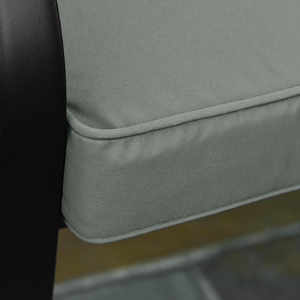 2 Seater Garden Bench Cushion with Thick Sponge Filling - Grey