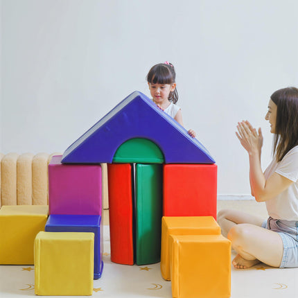 11 Piece Soft Foam Play Blocks Climb and Crawl Gym Toy Learning Activity Set - Multicoloured