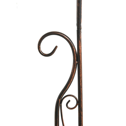 Metal Garden Rose Arch Trellis with Scroll Design 120x30x226cm - Black