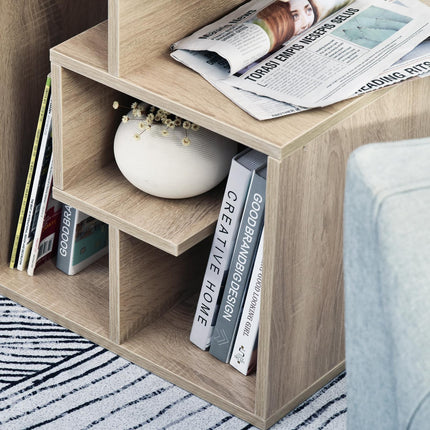 Side Table, 3 Tier End Table with Open Storage Shelves for Living Room, BedroomB