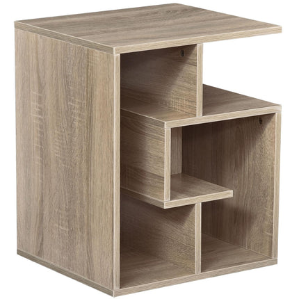 Side Table, 3 Tier End Table with Open Storage Shelves for Living Room, BedroomB