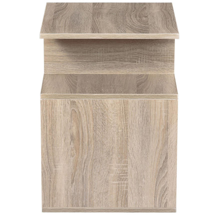 Side Table, 3 Tier End Table with Open Storage Shelves for Living Room, BedroomB