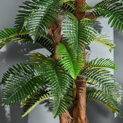 150cm Artificial Fern Tree with 36 Bendable Leaves and Cement Nursery Pot - Green
