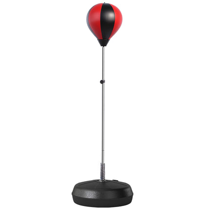 Kids Freestanding PU Boxing Punch Bag with Gloves - Black/Red