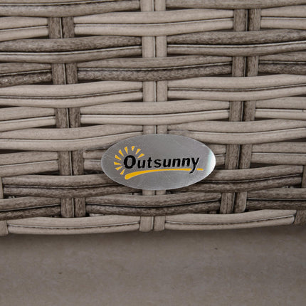 8 Piece Grey Rattan Garden Sofa Set with Cushions and Tables