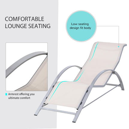 3 Pieces Lounge Chair Set Metal Frame Garden Outdoor Recliner Sunbathing Chair Set Metal Frame Garden Outdoor Recliner Sunbathing Chair W