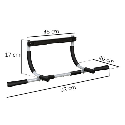 Doorway Pull-Up Bar for Home Fitness Upper Body Workout Horizontal Bar - Black