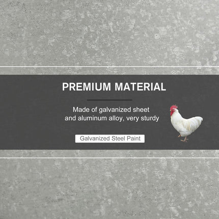 11.5kg Automatic Chicken Poultry Feeder with Galvanized Steel & Aluminium Build - Silver