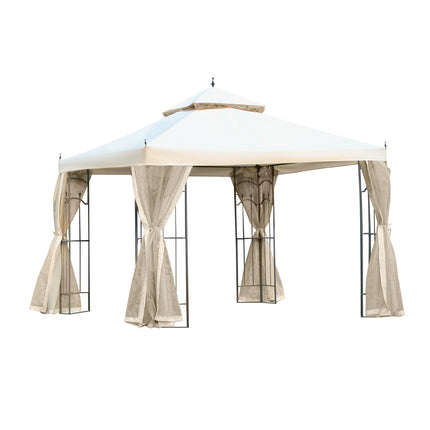 3(M)x3(M) Garden Gazebo Double Top Outdoor Canopy Patio Event Party Wedding Tent