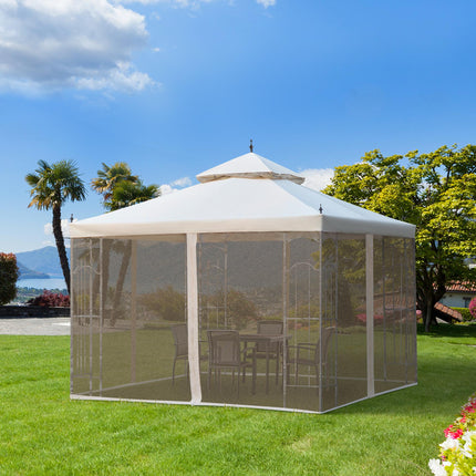 3(M)x3(M) Garden Gazebo Double Top Outdoor Canopy Patio Event Party Wedding Tent