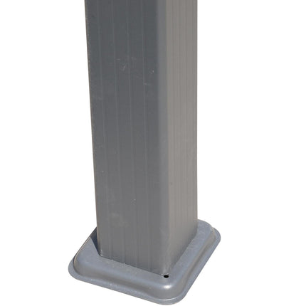 Retractable Aluminium Pergola Canopy Gazebo with UV Resistant Roof - Grey