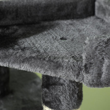 Cat Tree Indoor Kitten Scratching Post Climbing Tower Activity Centre House - Grey