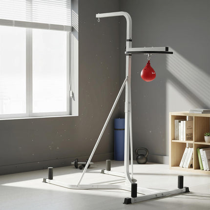 Adjustable Freestanding Speedbag, Punch Bag Hanger, White