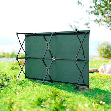 Double Foldable Camping Cot Bed with Carry Bag for Two - Green
