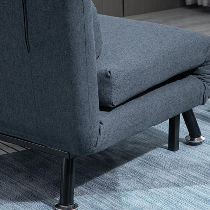 Single Foldable Sofa Bed Sleeper with Pillow - Dark Grey