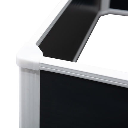 302L Raised Garden Bed Planter Box for Patio Plants and Vegetables 120x90x30 cm - Grey and White