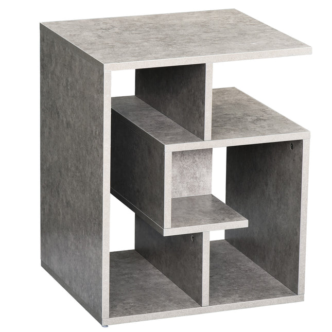 Side Table, 3 Tier End Table with Open Storage Shelves for Living Room, BedroomG