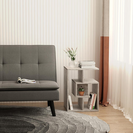 Side Table, 3 Tier End Table with Open Storage Shelves for Living Room, BedroomG
