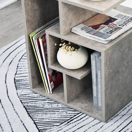 Side Table, 3 Tier End Table with Open Storage Shelves for Living Room, BedroomG