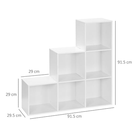 3-Tier 6-Cube Storage Unit Cabinet Bookcase Organizer - White