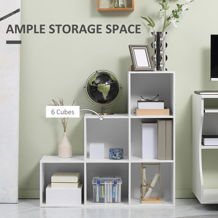 3-Tier 6-Cube Storage Unit Cabinet Bookcase Organizer - White