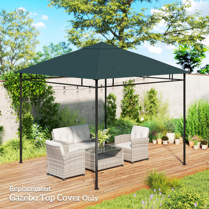 3 x 3 m Gazebo Canopy Replacement Cover, Garden Gazebo Roof Replacement with Dra