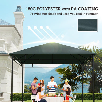 3 x 3 m Gazebo Canopy Replacement Cover, Garden Gazebo Roof Replacement with Dra